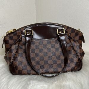 💯 Authentic Louis Vuitton Verona PM Shoulder Bag Canvas Damier Eben🍀